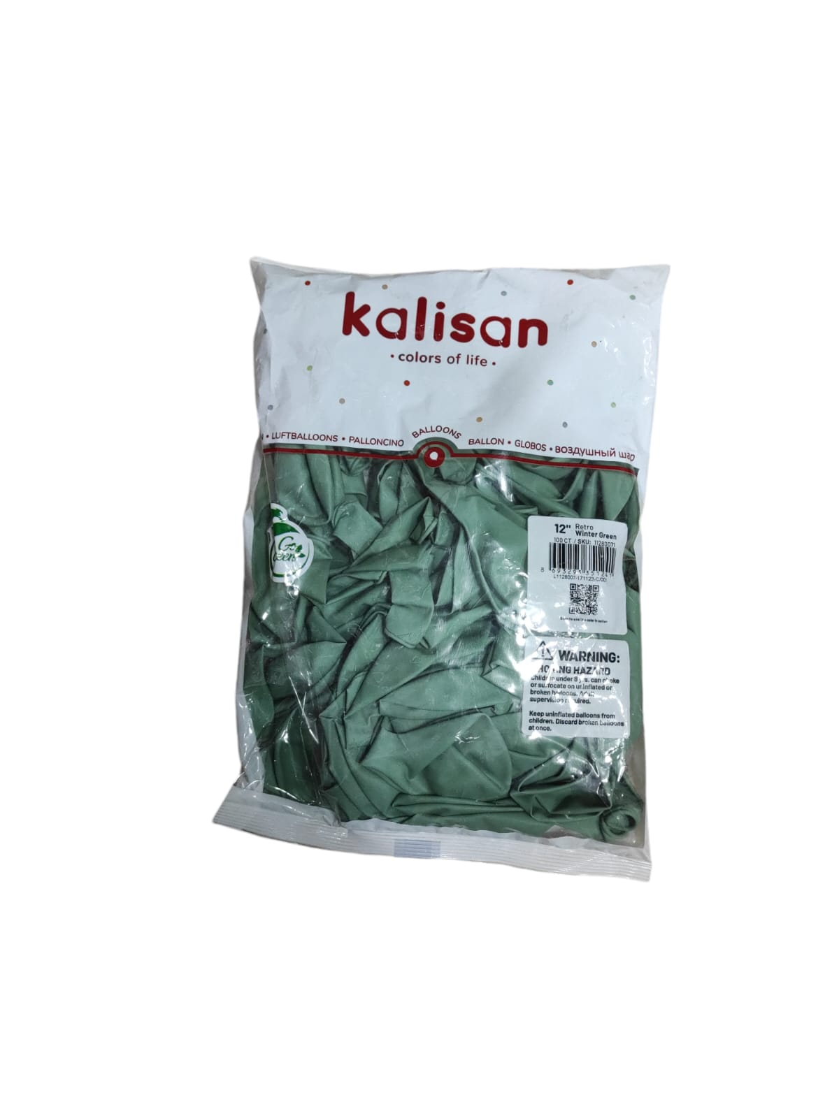 Toptan Kalisan Retro Kış Yeşil,küf yeşil Balon 12 li 100lü 